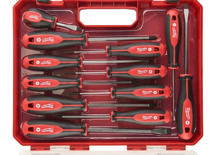 MILWAUKEE SERIE DI 12 GIRAVITI CON LAMA ESAGONALE E PUNTA MAGNETICA