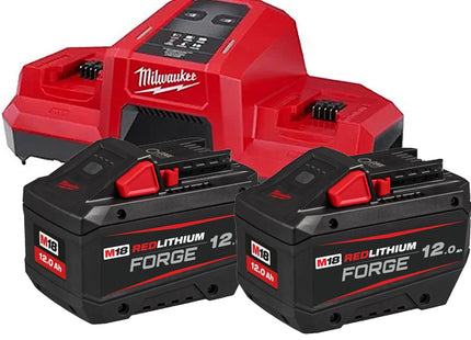 MILWAUKEE KIT ENERGY PACK 2 BATTERIE+CARICABATTERIE M18 FORGENRG-122DBSC