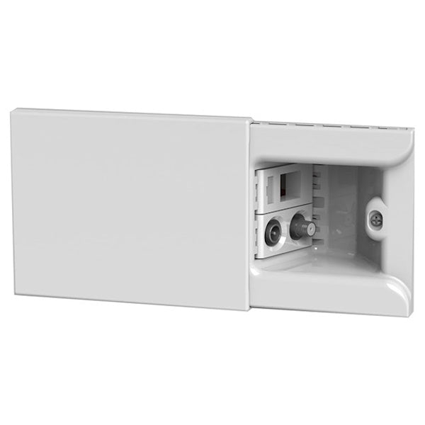 HIDE PRESA DA INCASSO CON PRESA TV PRESA SAT E RJ45 BIANCO