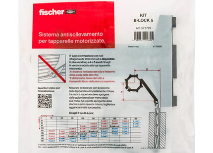 FISCHER SISTEMA ANTINTRUSIONE PER TAPPARELLE MOTORIZZATE B-LOCK