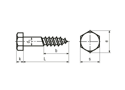 VITE TIRAFONDO PER LEGNO TE ZINCATA BIANCA UNI 704