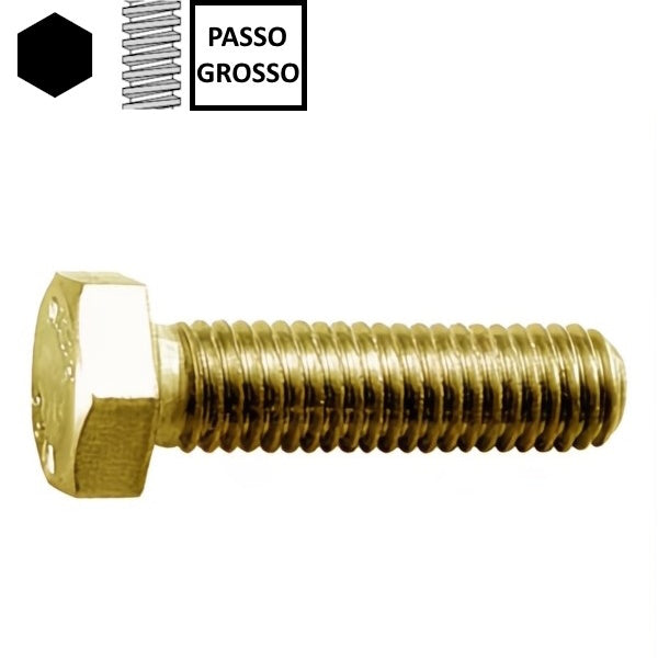 VITE TE INTERAMENTE FILETTATA OTTONE UNI 5739 M 8X 20