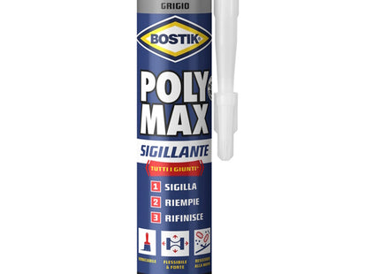 UHU BOSTIK POLY MAX SIGILLANTE GRIGIO IN CARTUCCIA ML280