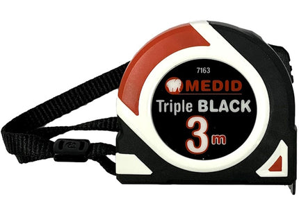 MEDID FLESSOMETRO AD ALTA VISIBILITA' MOD. TRIPLE BLACK MT 8 NASTRO MM25