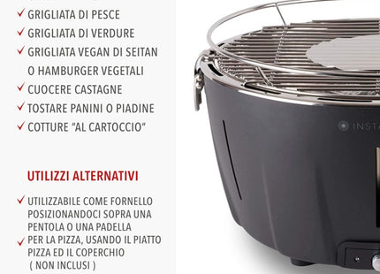 INSTAGRILL BARBECUE DA TAVOLO SENZA FUMO PORTATILE