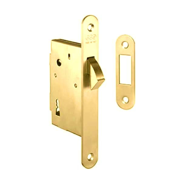 AGB SERRATURA PATENT GANCIO PER SCORREVOLI ART.00701 OTTONATA