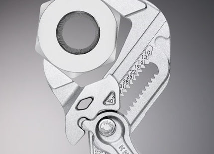 KNIPEX PINZA CHIAVE PER SERRARE CROMATA CON MANICI RIVESTITI