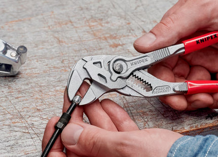 KNIPEX PINZA CHIAVE PER SERRARE CROMATA CON MANICI RIVESTITI