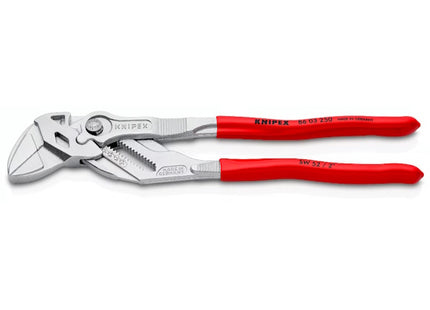 KNIPEX PINZA CHIAVE PER SERRARE CROMATA CON MANICI RIVESTITI