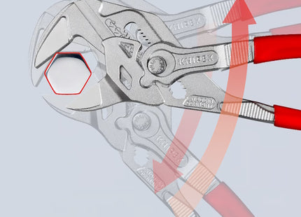 KNIPEX PINZA CHIAVE PER SERRARE CROMATA CON MANICI RIVESTITI