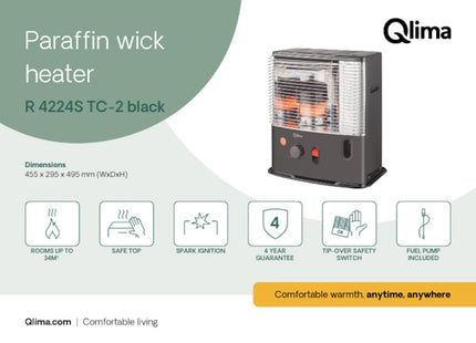 QLIMA STUFA A COMBUSTIBILE LIQUIDO A STOPPINO R 4224S TC-2