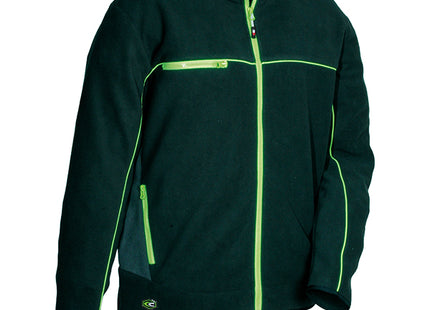 COFRA GIACCA IN PILE ASYMA COLORE NERO/ANTRACITE/LIME