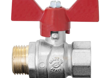 IDRO-BRIC VALVOLA A SFERA NORMALE 1/2"MF PASSAGGIO TOTALE CON FARFALLA
