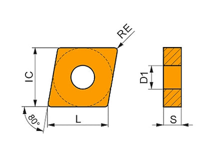 IMPERO INSERTO PER TORNITURA ART. CNMG 120408E-M:T9325