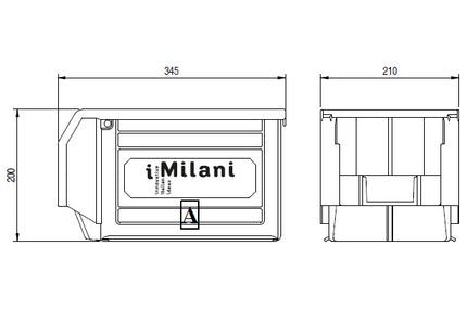 IMILANI CONTENITORE IN PLASTICA COMPAT COLORE GRIGIO SCURO