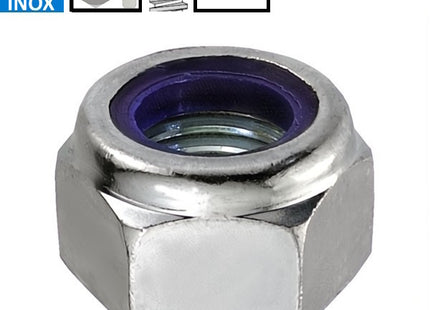 DADO AUTOBLOCCANTE ALTO PASSO GROSSO INOX A2 DIN 982