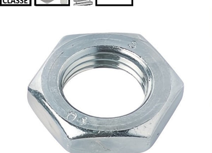 DADO ESAGONALE BASSO PASSO FINE CL.04 Z.BIANCO UNI 5589