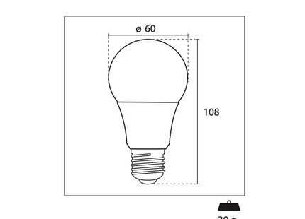 CENTURY LAMPADINA LED HARMONY 80 GOCCIA A60 230V E27 IP20