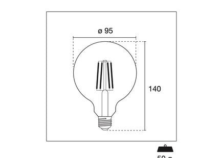 CENTURY LAMPADINA LED INCANTO GLOBO CLEAR 230V  8W E27 4000K 1055LM