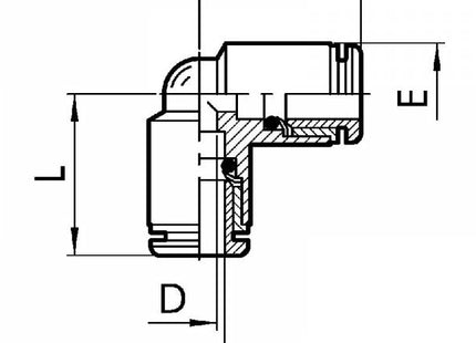 EUROFIT RACCORDO ART. 704 L INTERMEDIO D.MM 6