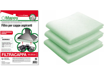 MAPPY FILTRACAPPA FILTRO PER CAPPE IN FIBRA DI POLIESTERE CM40X80