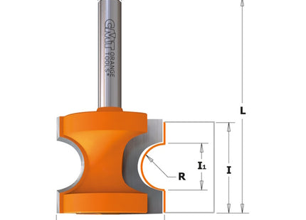 CMT FRESA A MEZZO TONDO PER LEGNO ART.954