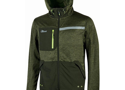 U-POWER FELPA IN TESSUTO CON ZIP GALAXY COLORE DARK GREEN