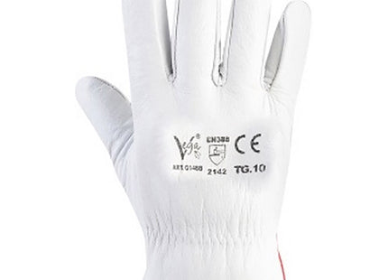 GUANTI IN PELLE FIORE BOVINO COLORE BIANCO