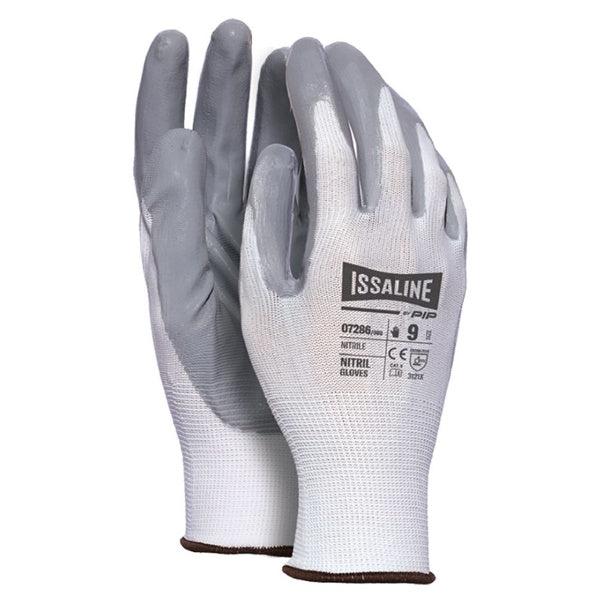 ISSA GUANTI MOD.  07286 IN POLIESTERE E NITRILE COLORE GRIGIO