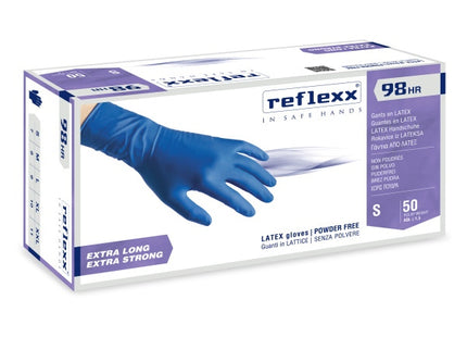 GUANTI REFLEXX MOD. R98 IN LATTICE COLORE BLU CONF.DA PZ.50