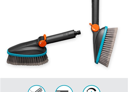 GARDENA 18842 CLEAN SYSTEM IDROSPAZZOLA A SETOLE MORBIDE CON MANICO