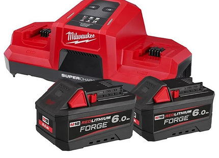 MILWAUKEE KIT ENERGY PACK 2 BATTERIE+CARICABATTERIE M18 FORGENRG-602DBSC