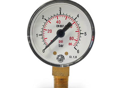 ITALMANOMETRI MANOMETRO D.MM 40 RADIALE DA 1/8" BAR 0/  6