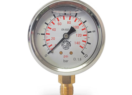ITALMANOMETRI MANOMETRO CON GLICERINA D.MM 63 RADIALE 1/4"