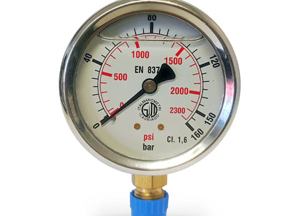 ITALMANOMETRI MANOMETRO CON GLICERINA D.MM 63 RADIALE 1/4"