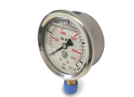 ITALMANOMETRI MANOMETRO CON GLICERINA D.MM 63 RADIALE 1/4"