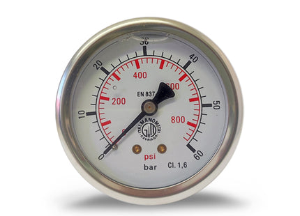 ITALMANOMETRI MANOMETRO CON GLICERINA D.MM 63 POSTERIORE 1/4"