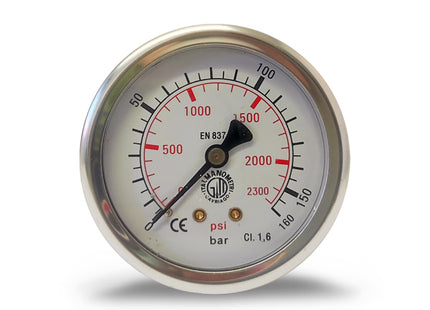 ITALMANOMETRI MANOMETRO CON GLICERINA D.MM 63 POSTERIORE 1/4"
