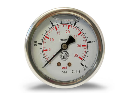 ITALMANOMETRI MANOMETRO CON GLICERINA D.MM 63 POSTERIORE 1/4"