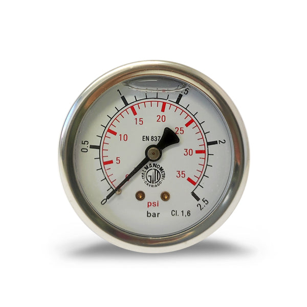 ITALMANOMETRI MANOMETRO CON GLICERINA D.MM 63 POSTERIORE 1/4" BAR 0/250