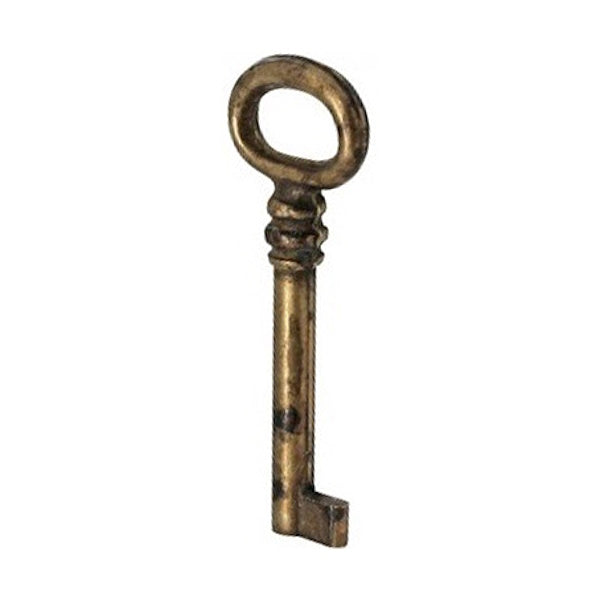 METAL STYLE CHIAVE IN ZAMA OTTONE ANTICATO MM29X77