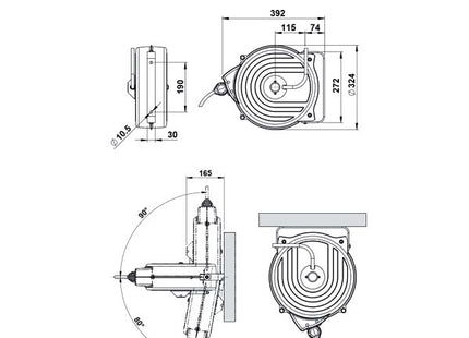 FAICOM AVVOLGITUBO ARIA MOD. MGP CON TUBO D.MM 8,0X12 MT15 20BAR