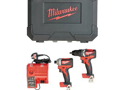 MILWAUKEE KIT M18 CBLPP2A-402C TRAPANO+AVVITATORE IMPULSI 1/4" (V1/23)*