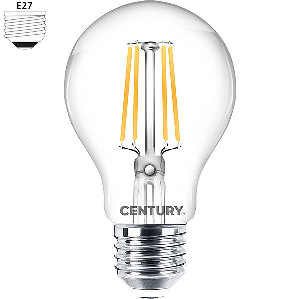 CENTURY LAMPADINA LED INCANTO GOCCIA FILAMENTO 230V  8W E27 2700K 1055LM
