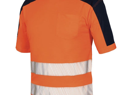 ISSA T-SHIRT ALTA VISIBILITA' ARANCIO FLUO/BLU NAVY