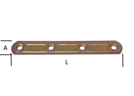 MINUTEX LASTRINE DIRITTE 4 FORI NERVATE IN ACCIAIO ZINCATO CONF.DA PZ4