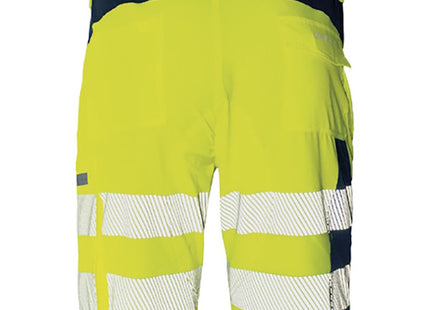 ISSA PANTALONCINO ALTA VISIBILITA' LIGHT GIALLO FLUO/BLU NAVY
