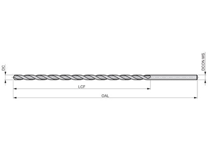 DORMER PUNTA ELICOIDALE A125 EXTRA LUNGA HSS BS328