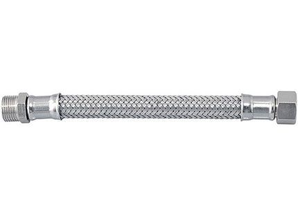 IDRO-BRIC FLESSIBILE PER ACQUA INOX AISI 304 D.MM10 ATTACCO 3/8"MX3/8"F