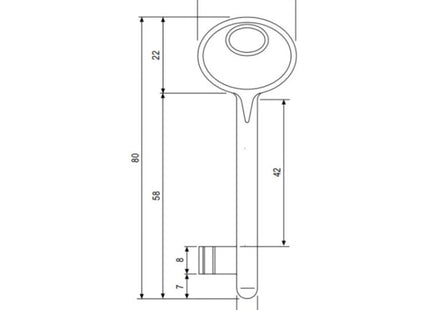 AGB CHIAVE PATENT PER PORTE INTERNE BRONZATA